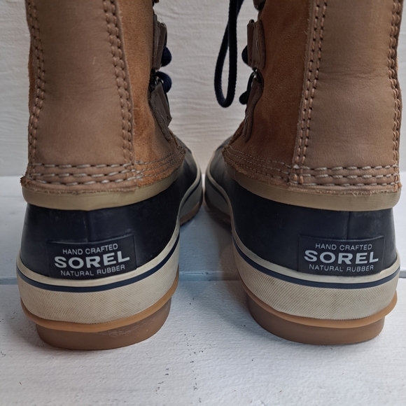 Sorel Boots Joan Of Arctic Tan Lace Up Waterproof Boots Women's Size 10 - Picture 5 of 13